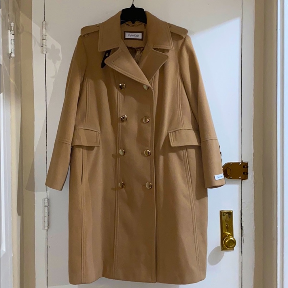 Women’s 1x Calvin Klein Double Breasted Peacoat